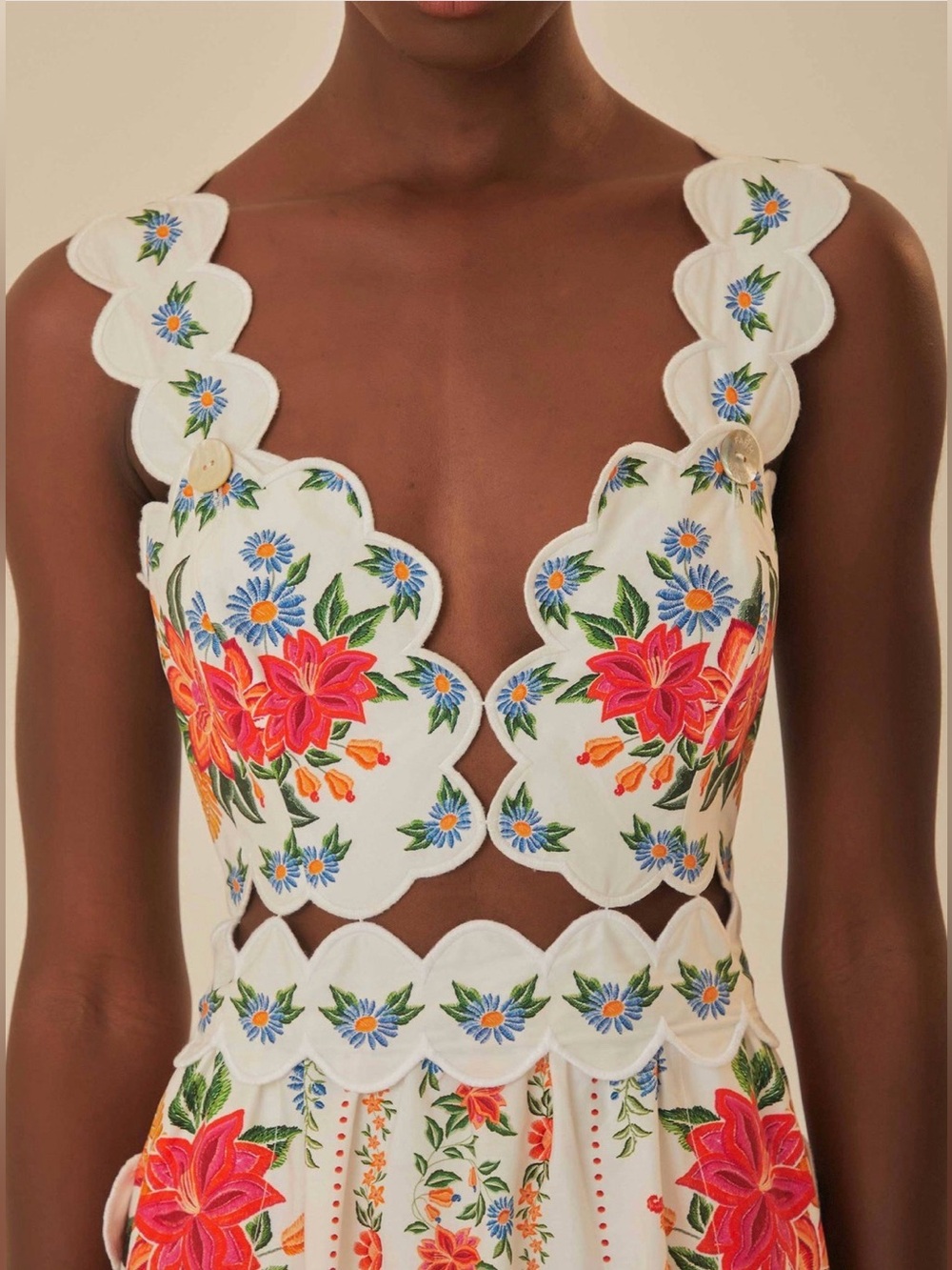 FARM Rio Off-White Bloom Garden Maxi Dress - Picture 4 of 15